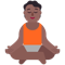 Person in Lotus Position- Medium-Dark Skin Tone emoji on Microsoft